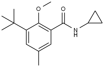 3-(tert-butyl)-N-cyclopropyl-2-methoxy-5-methylbenzamide Structure