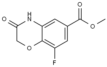 2H-1,4-Benzoxazine-6-carboxylic acid, 8-fluoro-3,4-dihydro-3-oxo-, methyl ester Structure