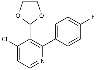 4-Chloro-3-(1,3-dioxolan-2-yl)-2-(4-fluorophenyl)pyridine Structure