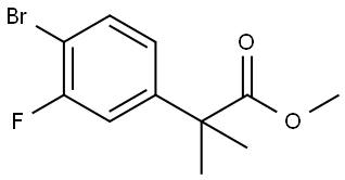 methyl 2-(4-bromo-3-fluorophenyl)-2-methylpropanoate Structure