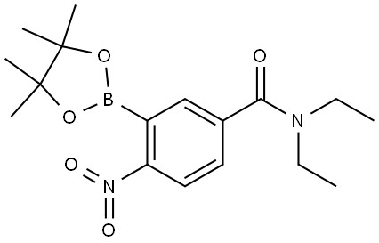 N,N-diethyl-4-nitro-3-(4,4,5,5-tetramethyl-1,3,2-dioxaborolan-2-yl)benzamide Structure