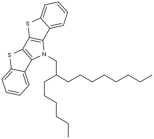 11-(2-hexyldecyl)-di(1-benzothieno)[3,2-b:2′,3′-d]pyrrole 구조식 이미지