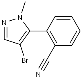 2-(4-Bromo-1-methyl-1H-pyrazol-5-yl)benzonitrile Structure