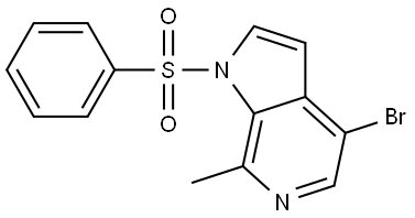 4-Bromo-7-methyl-1-(phenylsulfonyl)-1H-pyrrolo[2,3-c]pyridine Structure