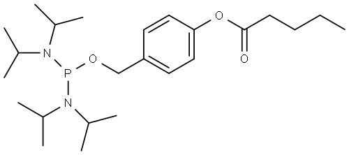 4-(((bis(diisopropylamino)phosphino)oxy)methyl)phenyl pentanoate Structure