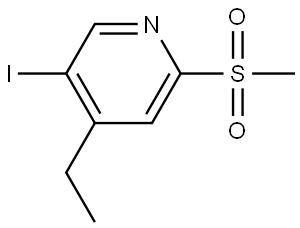 4-Ethyl-5-iodo-2-(methylsulfonyl)pyridine 구조식 이미지