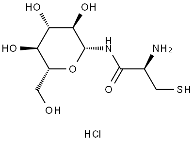 N-(L-cysteinyl)-β-D-glucopyranosylamine hydrochloride Structure