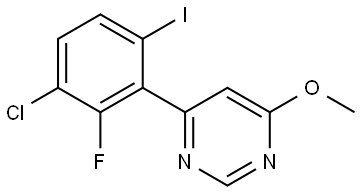 Pyrimidine, 4-(3-chloro-2-fluoro-6-iodophenyl)-6-methoxy- Structure