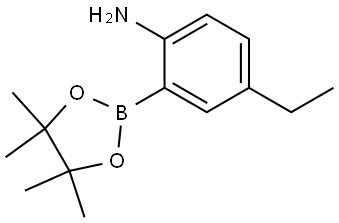 4-Ethyl-2-(4,4,5,5-tetramethyl-1,3,2-dioxaborolan-2-yl)aniline Structure