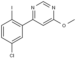 Pyrimidine, 4-(5-chloro-2-iodophenyl)-6-methoxy- Structure