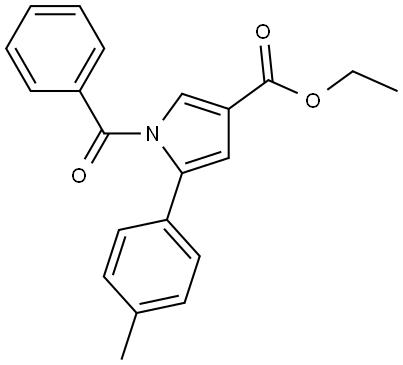 ethyl 1-benzoyl-5-(p-tolyl)-1H-pyrrole-3-carboxylate Structure