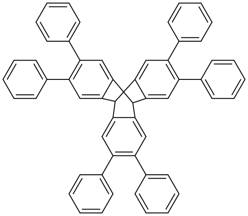 2,3,6,7,14,15-hexaphenyl-9,10-dihydro-9,10-[1,2]benzenoanthracene Structure