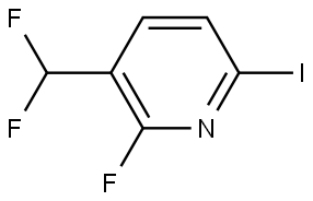 3-(Difluoromethyl)-2-fluoro-6-iodopyridine Structure