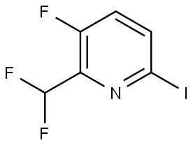 2-(Difluoromethyl)-3-fluoro-6-iodopyridine Structure