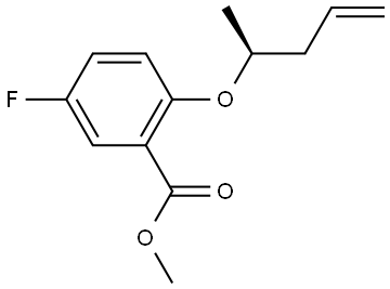 (S)-methyl 5-fluoro-2-(pent-4-en-2-yloxy)benzoate Structure