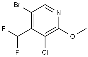 5-Bromo-3-chloro-4-(difluoromethyl)-2-methoxypyridine Structure