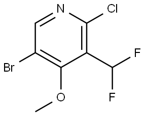 5-Bromo-2-chloro-3-(difluoromethyl)-4-methoxypyridine Structure