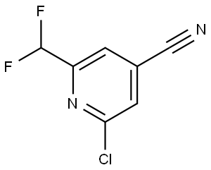 2-chloro-6-(difluoromethyl)isonicotinonitrile Structure