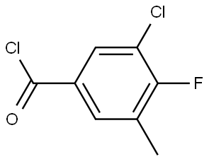 3-Chloro-4-fluoro-5-methylbenzoyl chloride Structure