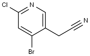 (4-Bromo-6-chloro-pyridin-3-yl)-acetonitrile Structure