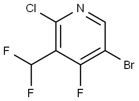 5-Bromo-2-chloro-3-(difluoromethyl)-4-fluoropyridine Structure