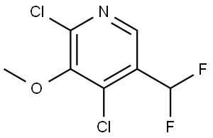 Pyridine, 2,4-dichloro-5-(difluoromethyl)-3-methoxy- Structure