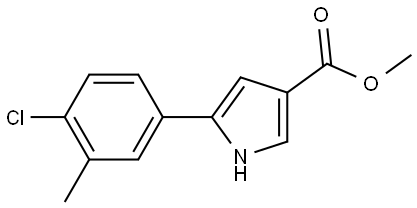 methyl 5-(4-chloro-3-methylphenyl)-1H-pyrrole-3-carboxylate Structure