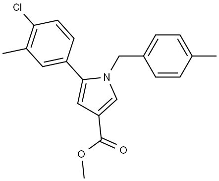 methyl 5-(4-chloro-3-methylphenyl)-1-(4-methylbenzyl)-1H-pyrrole-3-carboxylate Structure