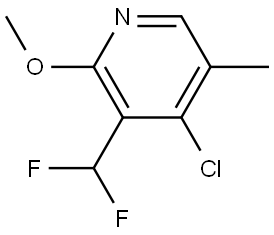 4-Chloro-3-(difluoromethyl)-2-methoxy-5-methylpyridine Structure