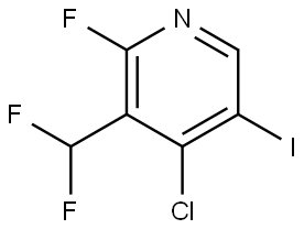 4-Chloro-3-(difluoromethyl)-2-fluoro-5-iodopyridine Structure