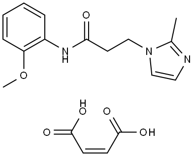 1H-Imidazole-1-propanamide, N-(2-methoxyphenyl)-2-methyl-, (2Z)-2-butenedioate (… Structure