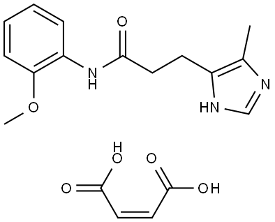 1H-Imidazole-4-propanamide,?N-(2-methoxyphenyl)-5-methyl-, (2Z)-2-butenedioate (… Structure