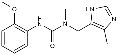 N′-(2-Methoxyphenyl)-N-methyl-N-[(4-methyl-1H-imidazol-5-yl)methyl]urea Structure