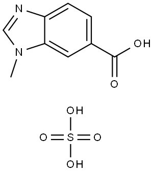 1H-Benzimidazole-6-carboxylic acid, 1-methyl-, sulfate (1:1) Structure