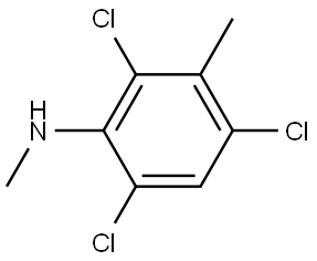 2,4,6-Trichloro-N,3-dimethylbenzenamine Structure