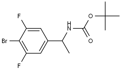 tert-butyl (1-(4-bromo-3,5-difluorophenyl)ethyl)carbamate Structure