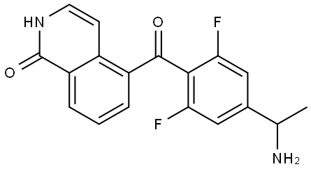 5-(4-(1-aminoethyl)-2,6-difluorobenzoyl)isoquinolin-1(2H)-one Structure