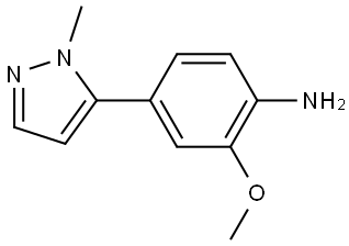 2-Methoxy-4-(1-methyl-1H-pyrazol-5-yl)benzenamine Structure