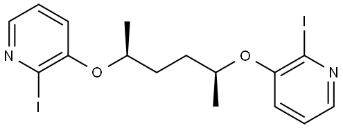 3,3'-(((2S,5S)-hexane-2,5-diyl)bis(oxy))bis(2-iodopyridine) Structure