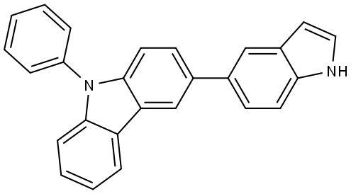 9H-Carbazole, 3-(1H-indol-5-yl)-9-phenyl- Structure