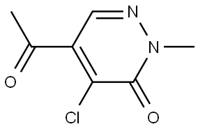 5-Acetyl-4-chloro-2-methyl-3(2H)-pyridazinone Structure