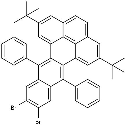 Dibenzo[de,qr]naphthacene, 11,12-dibromo-2,7-bis(1,1-dimethylethyl)-9,14-diphenyl- Structure