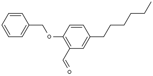 5-Hexyl-2-(phenylmethoxy)benzaldehyde Structure