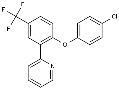 2-[2-(4-Chlorophenoxy)-5-(trifluoromethyl)phenyl]pyridine Structure