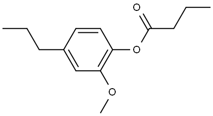 2-Methoxy-4-propylphenyl butanoate Structure