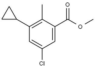 Methyl 5-chloro-3-cyclopropyl-2-methylbenzoate Structure