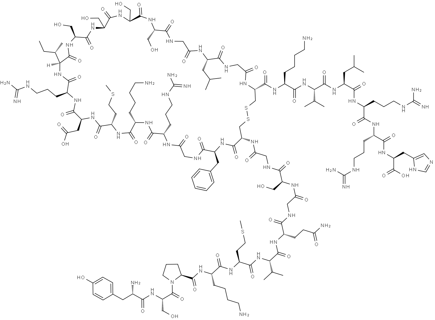 [Tyr0] BNP (1-32), human Structure