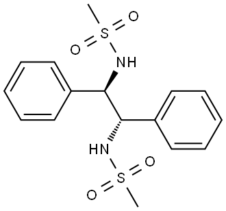 (1S,2S)-1,2-diphenyl-N,N'-bis(methylsulfonyl)ethylenediamine Structure