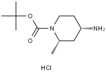 tert-butyl (2S,4S)-4-amino-2-methylpiperidine-1-carboxylate hydrochloride Structure