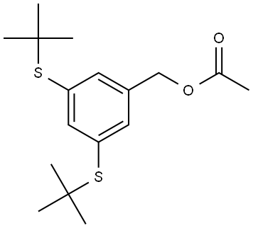 Benzenemethanol, 3,5-bis[(1,1-dimethylethyl)thio]-, 1-acetate Structure